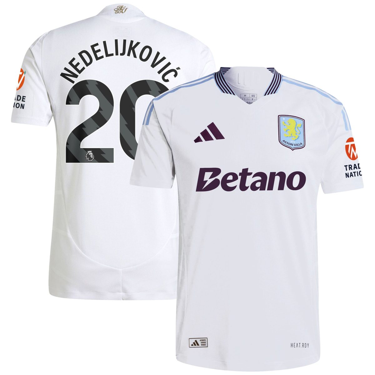 Aston Villa aston-villa-adidas-away-authentic-shirt-2024-25-with-nedeljkovic-20-printing Kits - Official Football Shirts & Training Gear