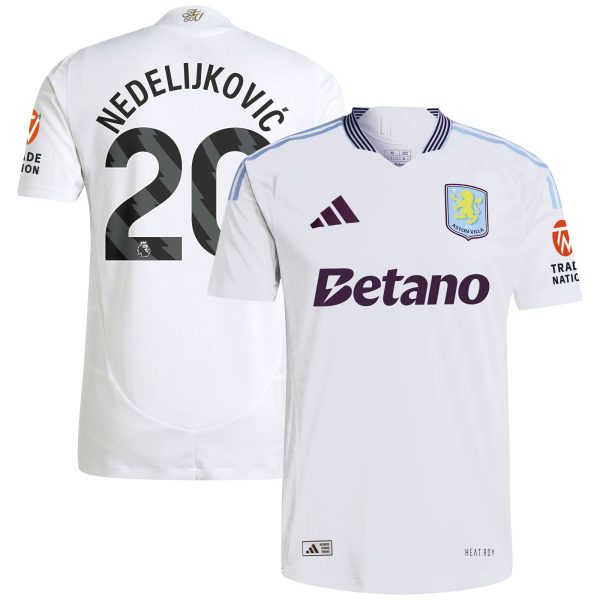 Aston Villa aston-villa-adidas-away-authentic-shirt-2024-25-with-nedeljkovic-20-printing Kits - Official Football Shirts & Training Gear