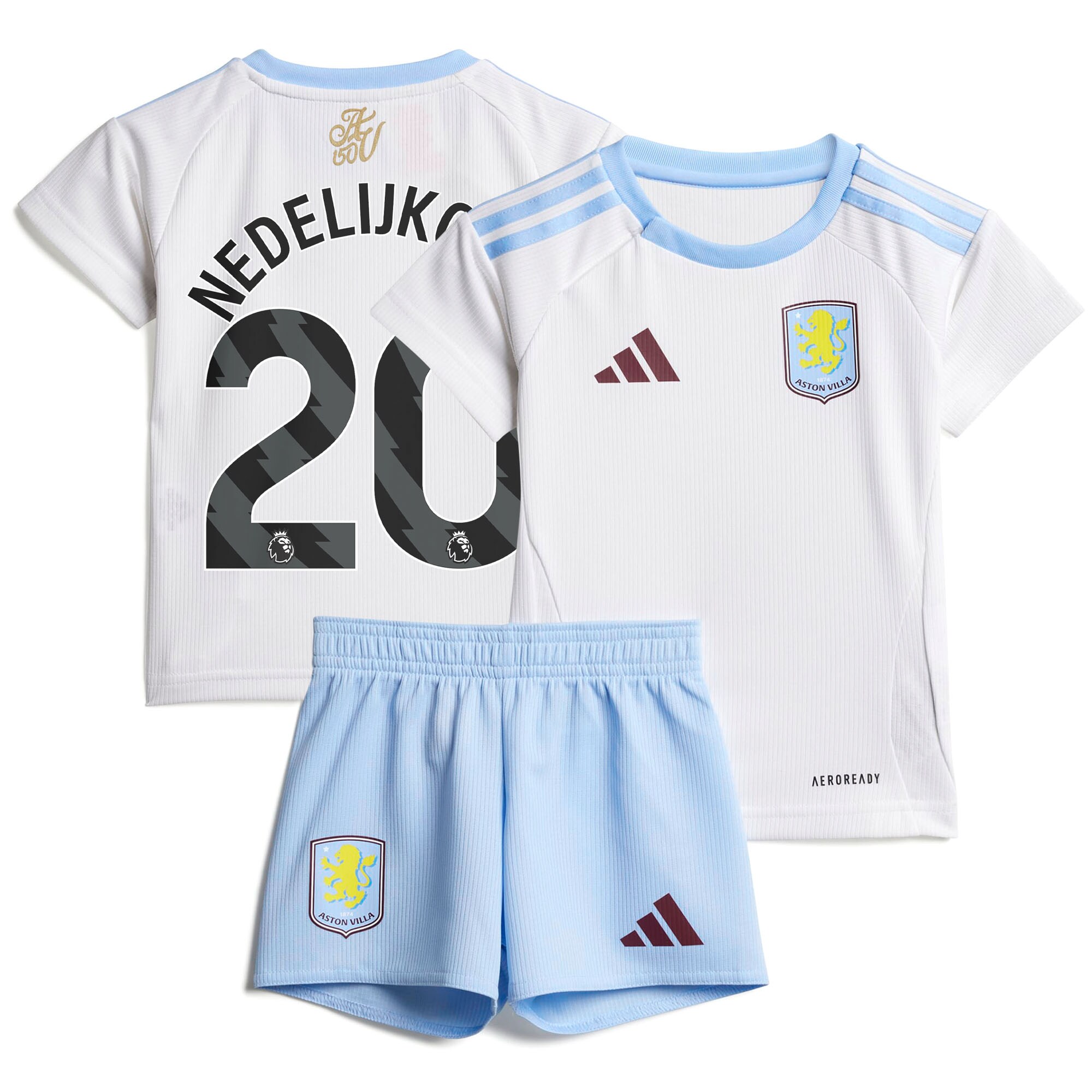 Aston Villa aston-villa-adidas-away-baby-kit-2024-25-with-nedeljkovic-20-printing Kits - Official Football Shirts & Training Gear