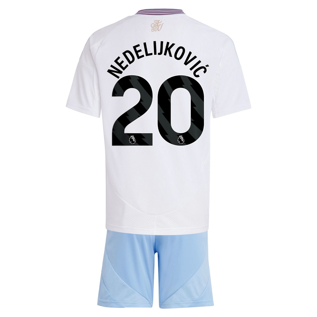 Aston Villa aston-villa-adidas-away-mini-kit-2024-25-with-nedeljkovic-20-printing_2 Kits - Official Football Shirts & Training Gear