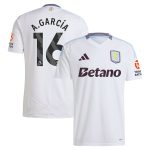 Aston Villa aston-villa-adidas-away-shirt-2024-25-with-a.garcia-16-printing Kits - Official Football Shirts & Training Gear
