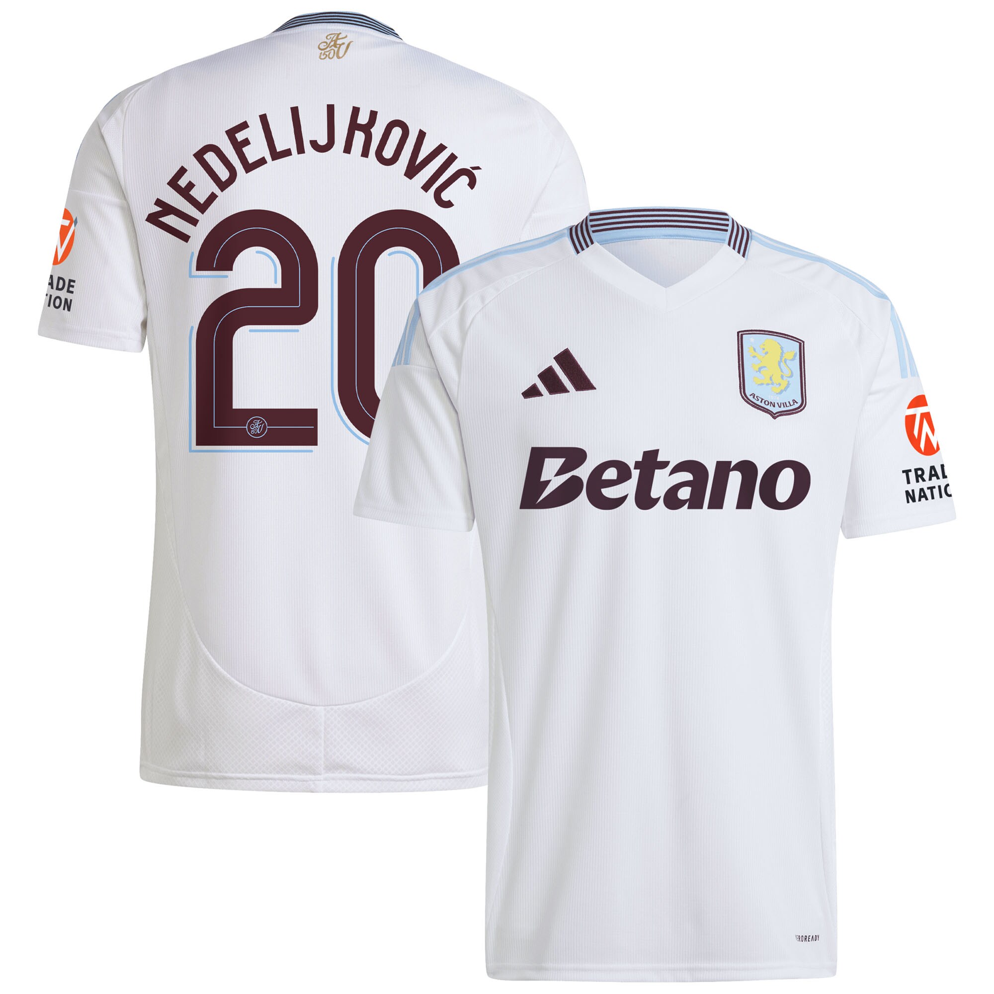 Aston Villa aston-villa-adidas-away-shirt-2024-25-with-nedeljkovic-20-cup-printing Kits - Official Football Shirts & Training Gear