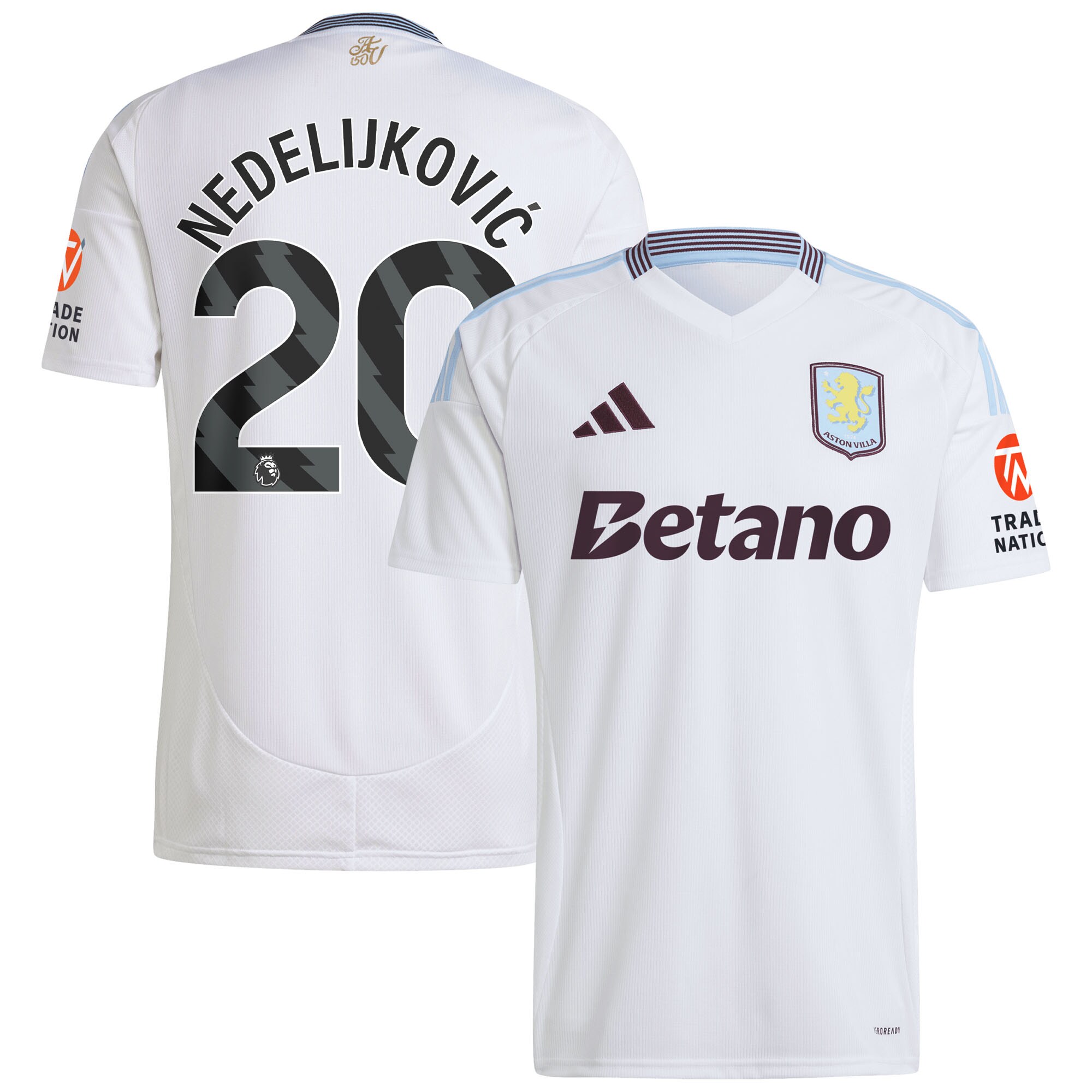 Aston Villa aston-villa-adidas-away-shirt-2024-25-with-nedeljkovic-20-printing Kits - Official Football Shirts & Training Gear