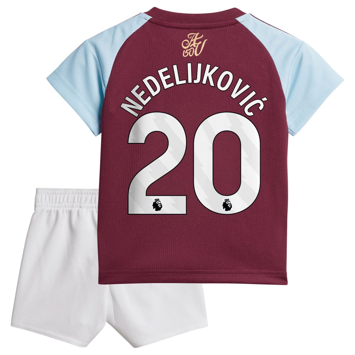 Aston Villa aston-villa-adidas-home-baby-kit-2024-25-with-nedeljkovic-20-printing_2 Kits - Official Football Shirts & Training Gear