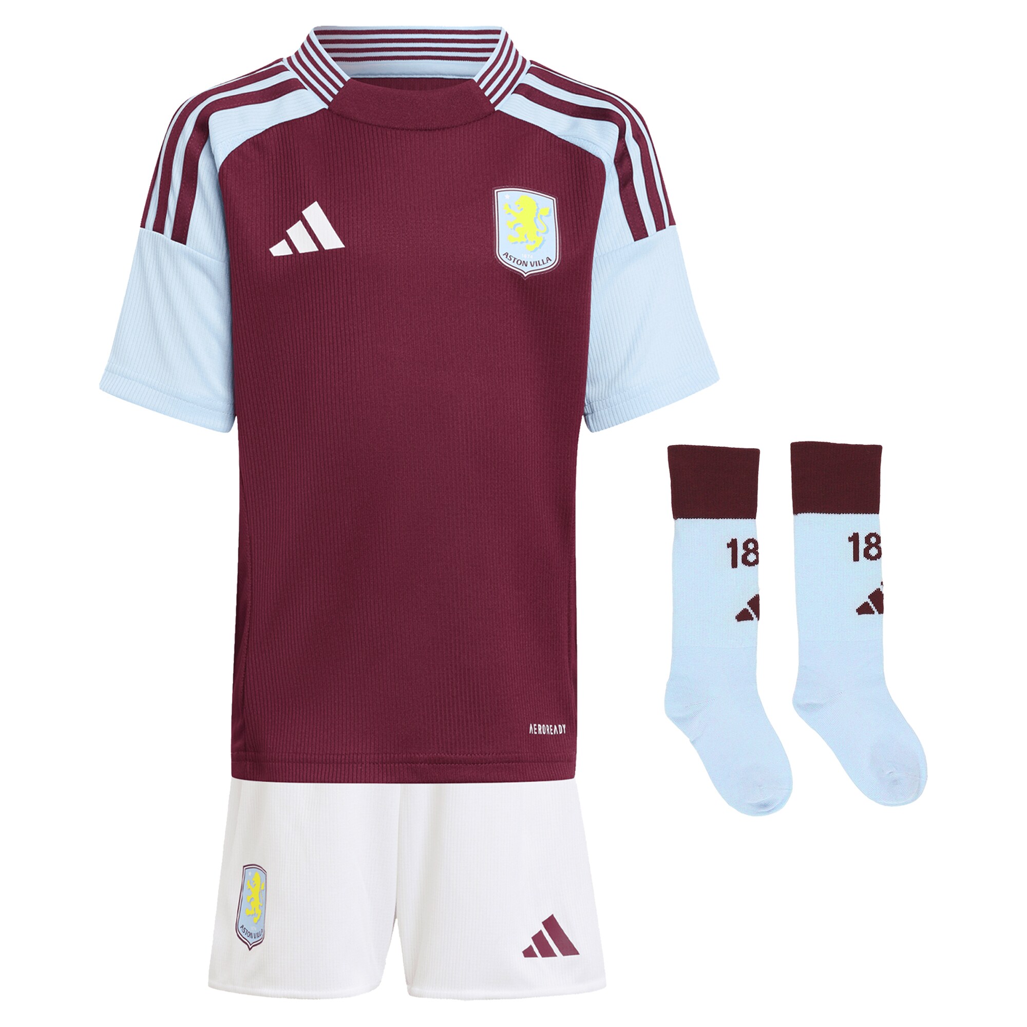 Aston Villa aston-villa-adidas-home-mini-kit-2024-25-with-a.garcia-16-printing_1 Kits - Official Football Shirts & Training Gear