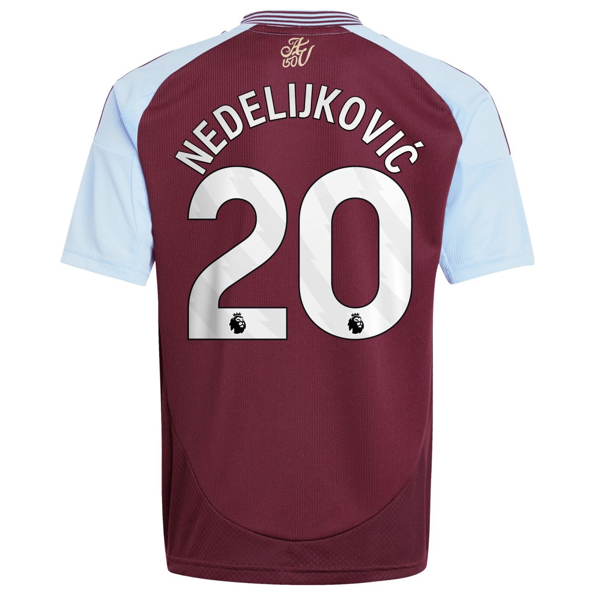 Aston Villa aston-villa-adidas-home-shirt-2024-25-kids-with-nedeljkovic-20-printing_2 Kits - Official Football Shirts & Training Gear