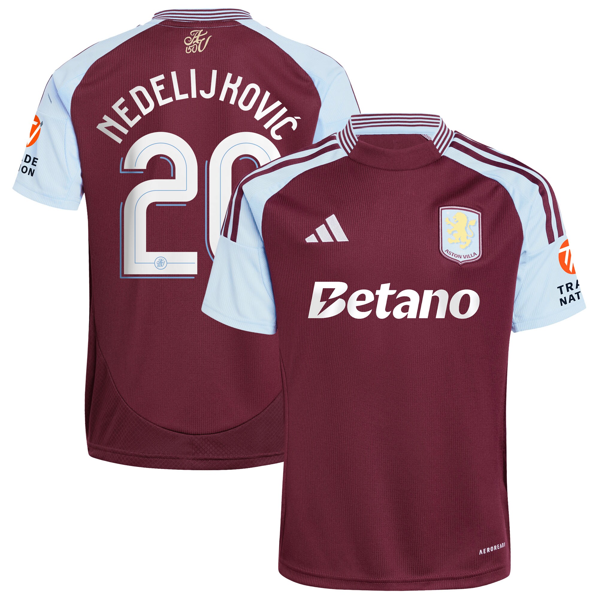 Aston Villa aston-villa-adidas-home-shirt-2024-25-with-nedeljkovic-20-cup-printing Kits - Official Football Shirts & Training Gear