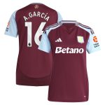 Aston Villa aston-villa-adidas-home-shirt-2024-25-womens-with-a.garcia-16-printing Kits - Official Football Shirts & Training Gear