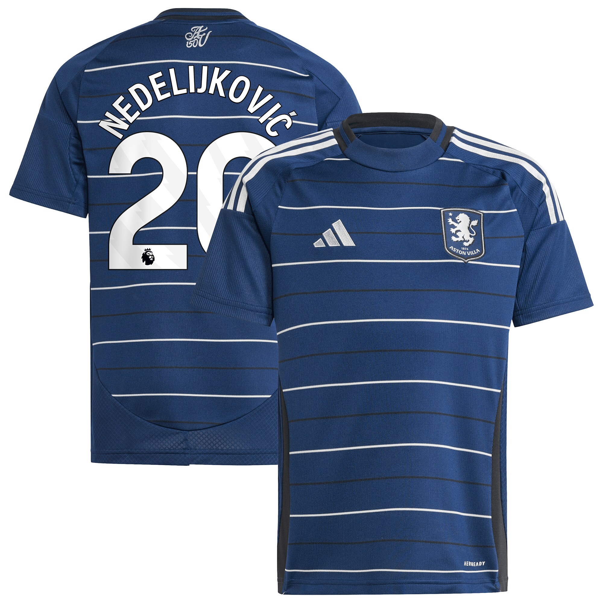 Aston Villa aston-villa-adidas-third-shirt-2024-25-kids-with-nedeljkovic-20-printing Kits - Official Football Shirts & Training Gear