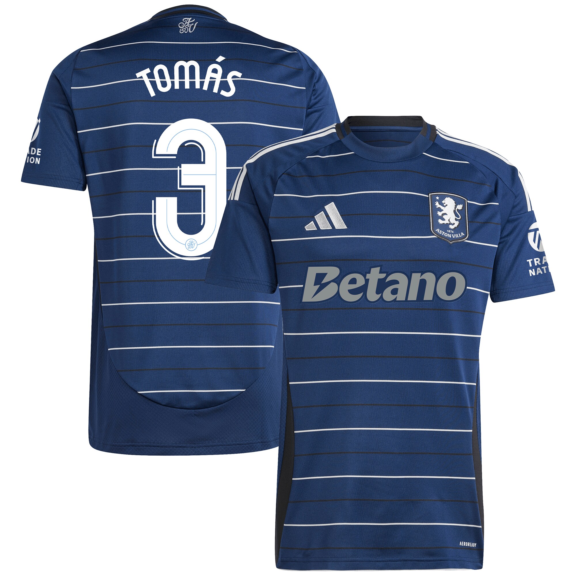 Aston Villa aston-villa-adidas-third-shirt-2024-25-with-tomas-3-cup-printing Kits - Official Football Shirts & Training Gear