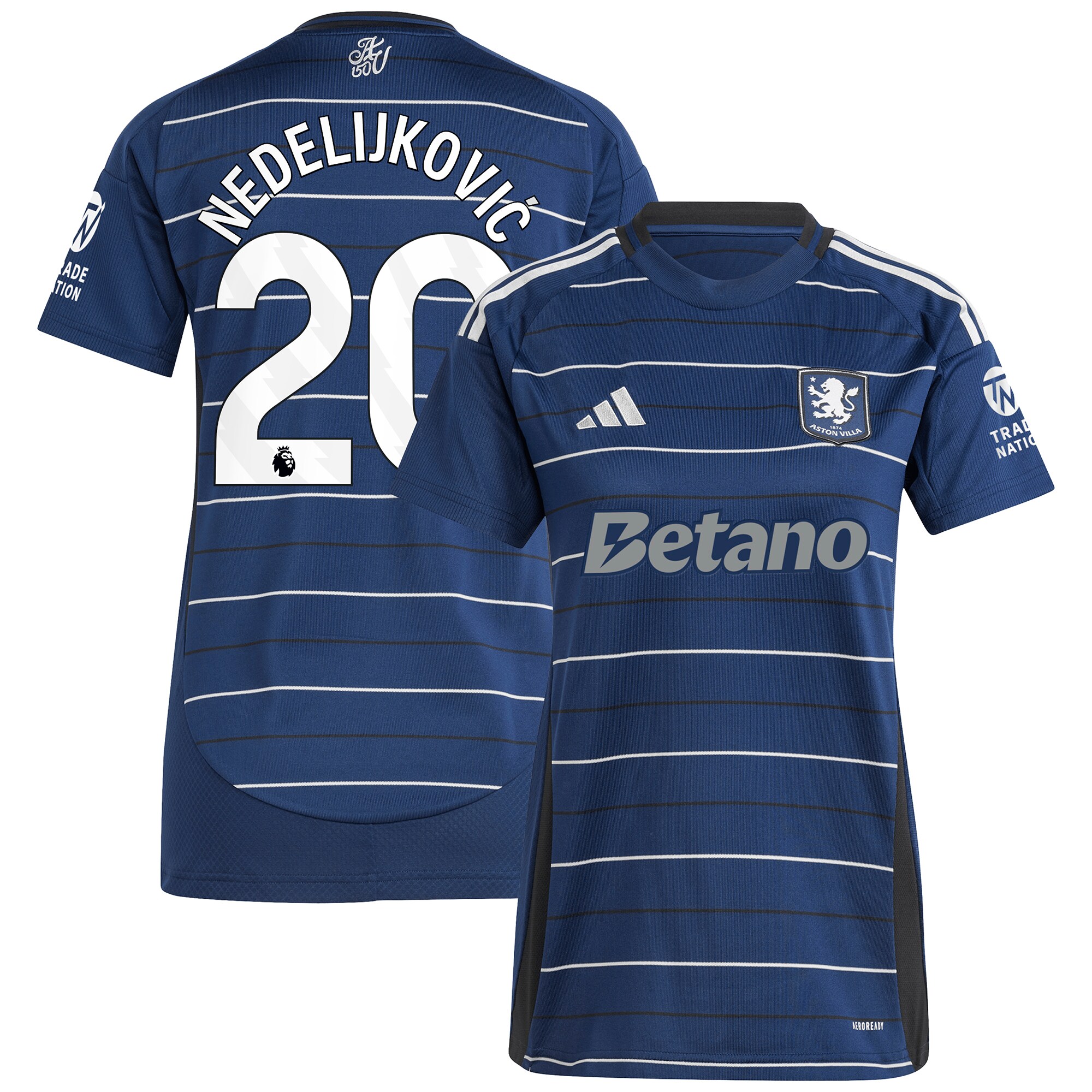Aston Villa aston-villa-adidas-third-shirt-2024-25-womens-with-nedeljkovic-20-printing Kits - Official Football Shirts & Training Gear