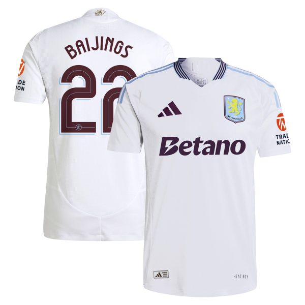 Aston Villa aston villa adidas away authentic shirt 2024-25 with baijings 22 cup printing Kits - Official Football Shirts & Training Gear