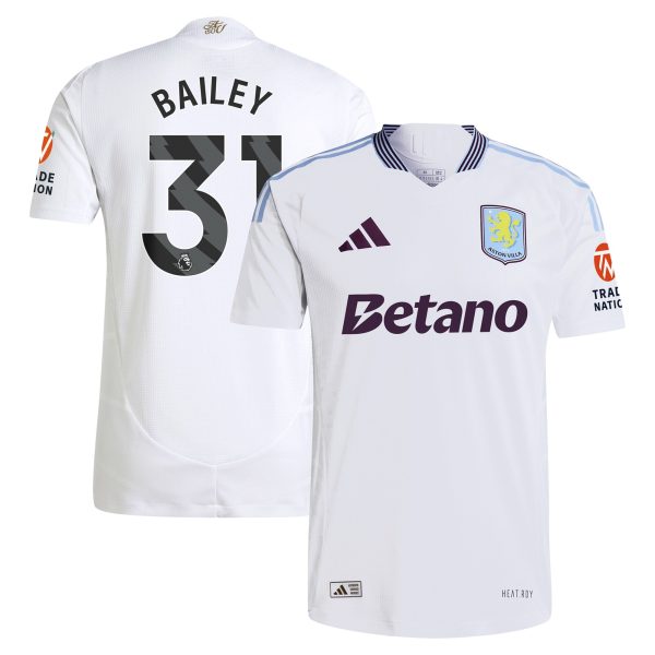 Aston Villa aston villa adidas away authentic shirt 2024-25 with bailey 31 printing Kits - Official Football Shirts & Training Gear