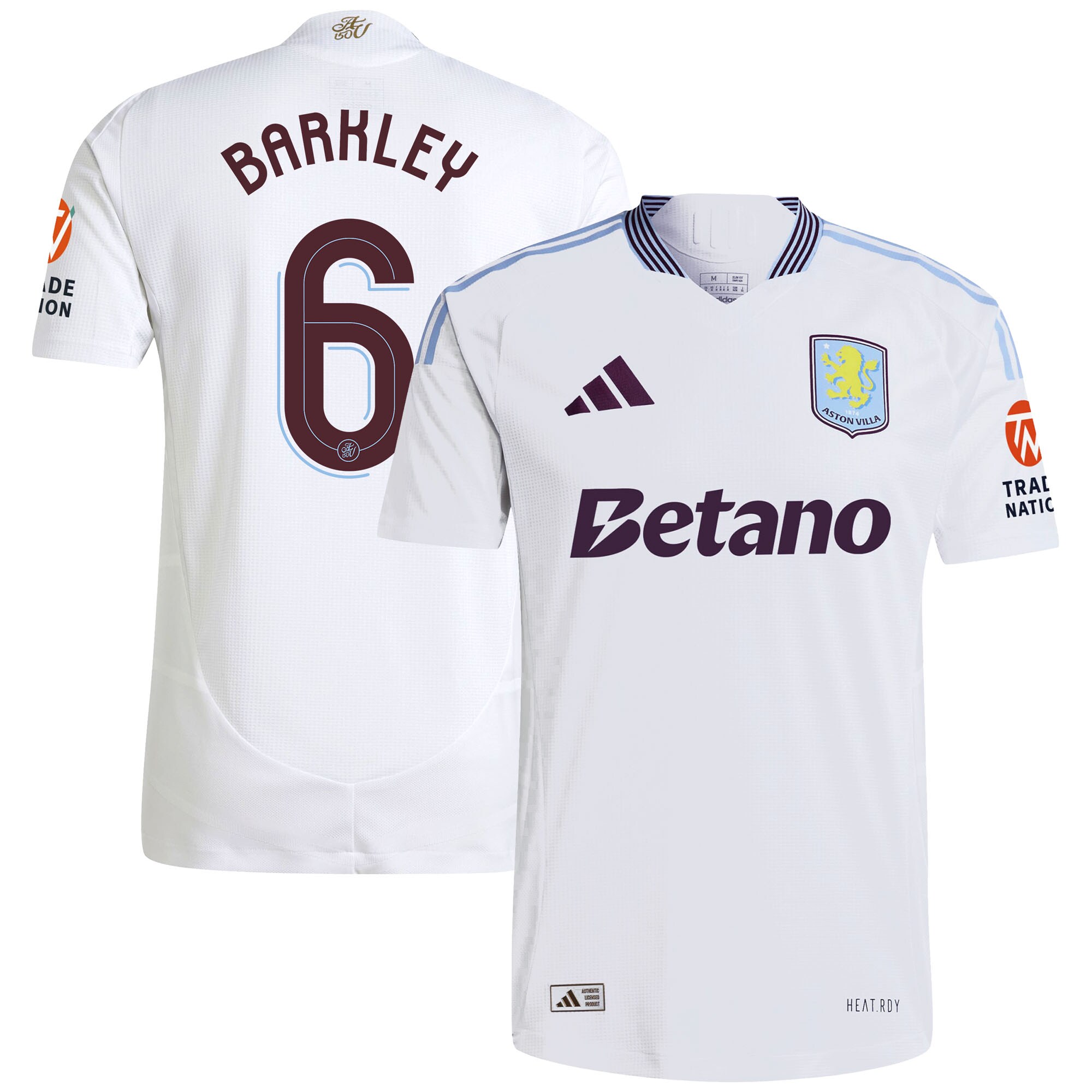 Aston Villa aston villa adidas away authentic shirt 2024-25 with barkley 6 cup printing Kits - Official Football Shirts & Training Gear