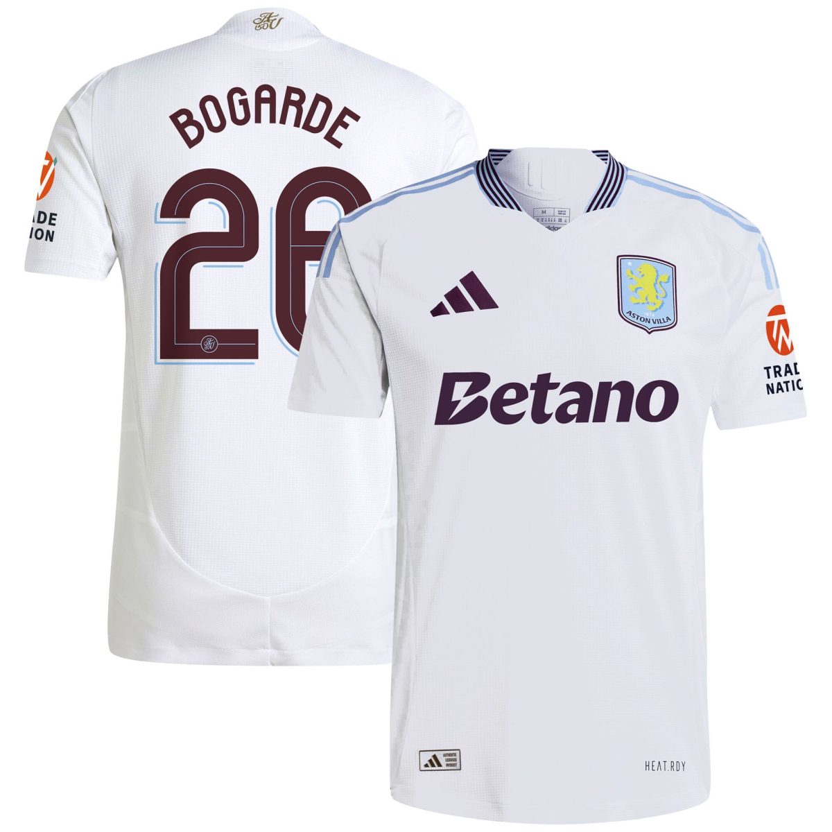 Aston Villa aston villa adidas away authentic shirt 2024-25 with bogarde 26 cup printing Kits - Official Football Shirts & Training Gear