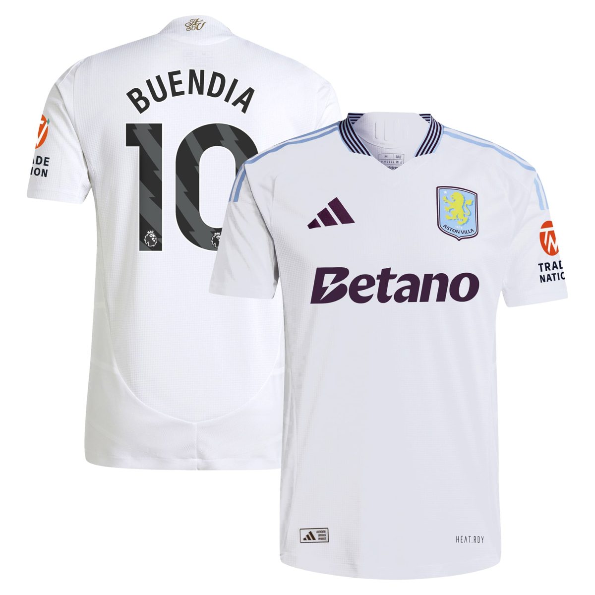 Aston Villa aston villa adidas away authentic shirt 2024-25 with buendia 10 printing Kits - Official Football Shirts & Training Gear