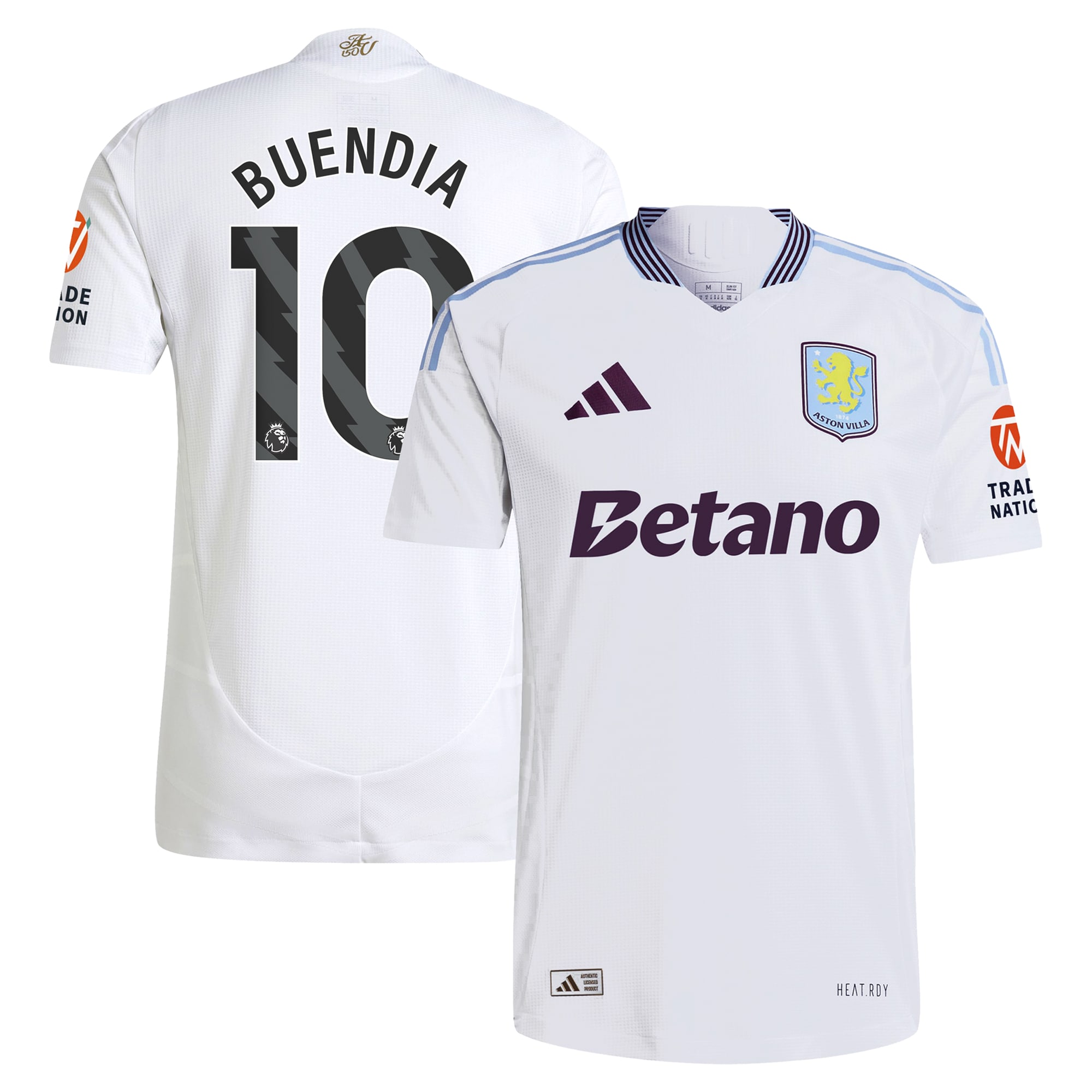 Aston Villa aston villa adidas away authentic shirt 2024-25 with buendia 10 printing Kits - Official Football Shirts & Training Gear
