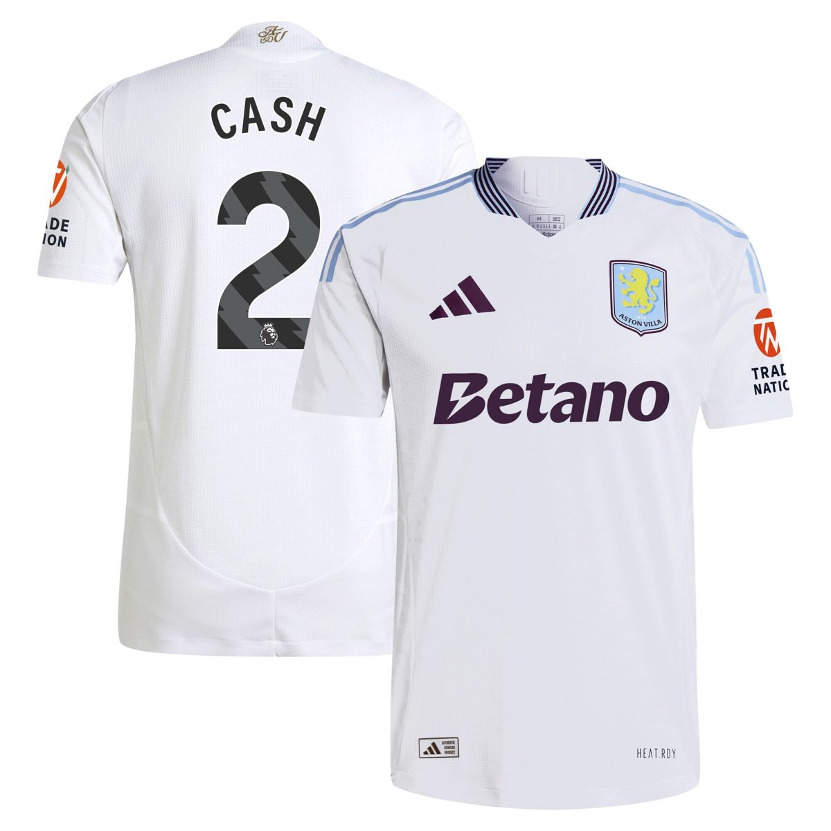 Aston Villa aston villa adidas away authentic shirt 2024-25 with cash 2 printing Kits - Official Football Shirts & Training Gear
