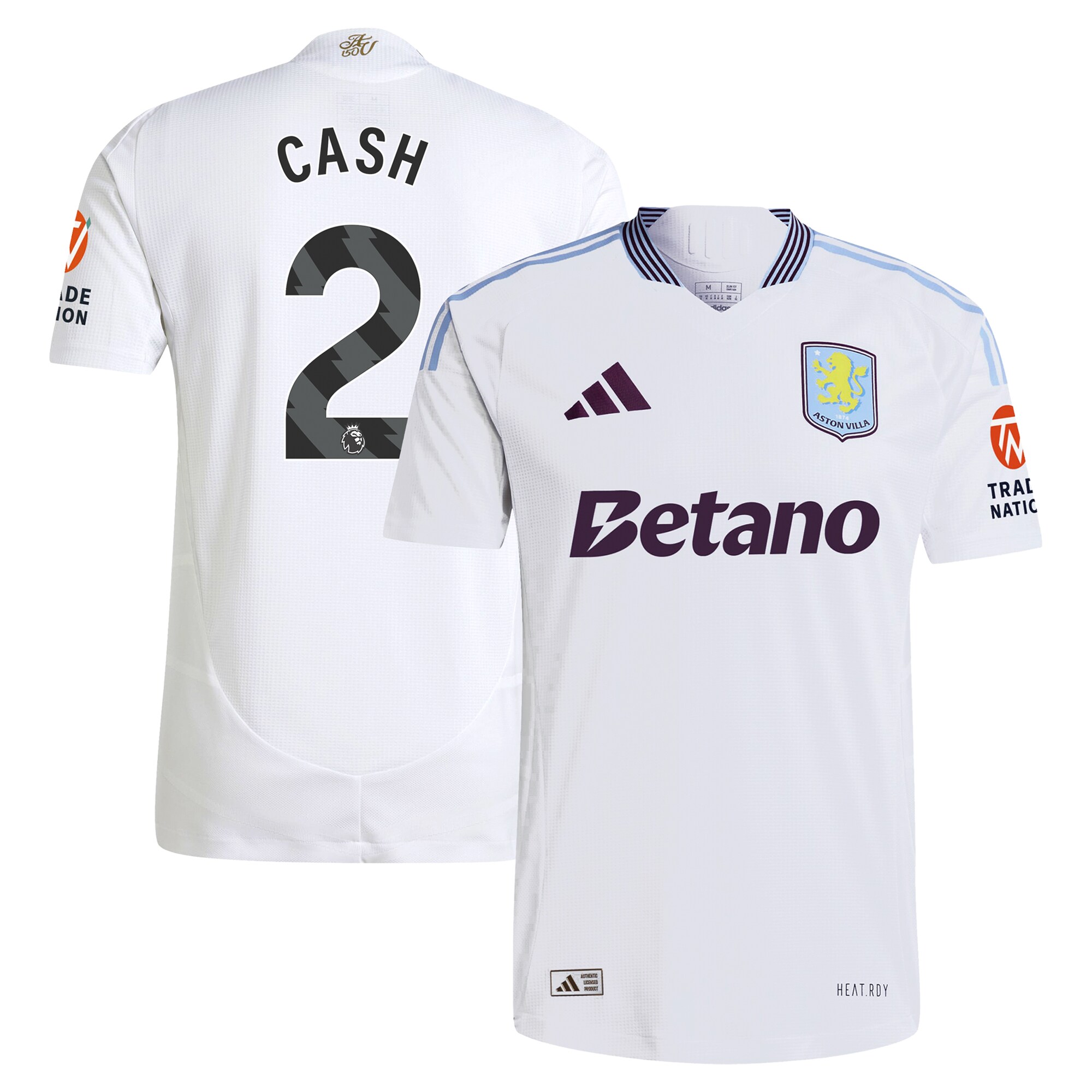 Aston Villa aston villa adidas away authentic shirt 2024-25 with cash 2 printing Kits - Official Football Shirts & Training Gear