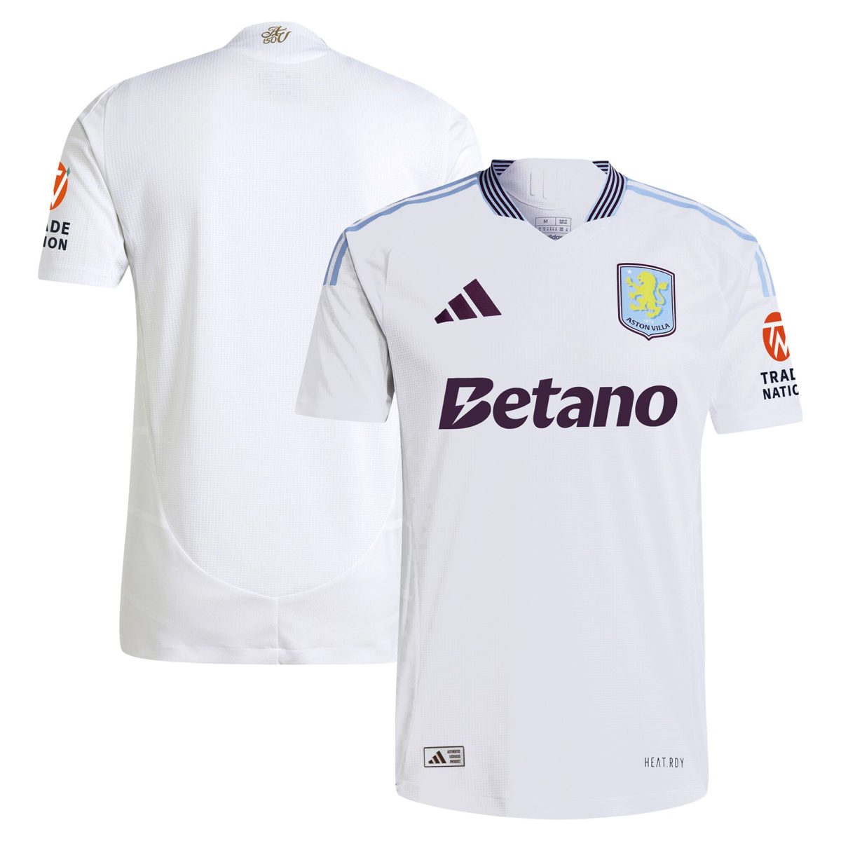 Aston Villa aston villa adidas away authentic shirt 2024-25 with custom printing Kits - Official Football Shirts & Training Gear