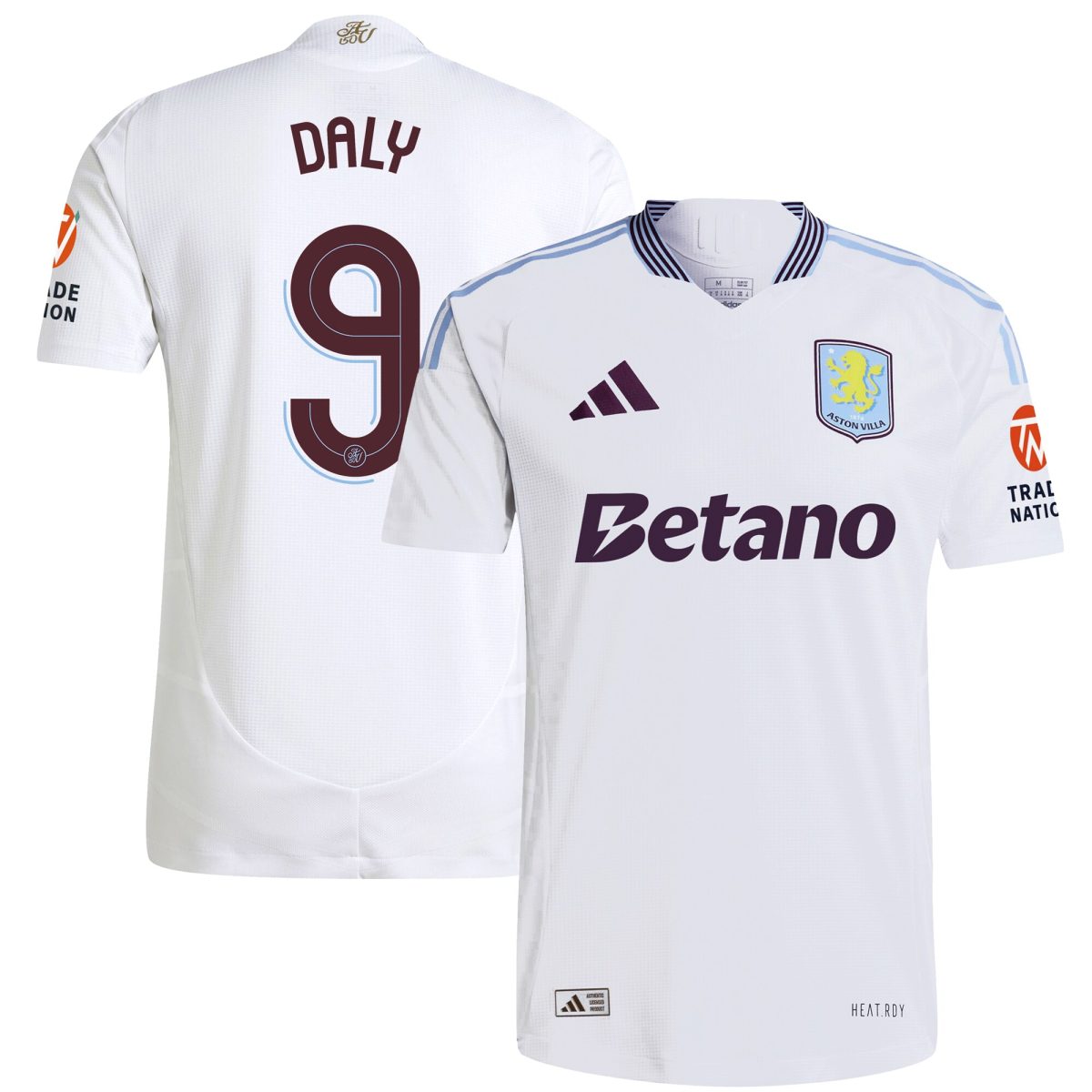 Aston Villa aston villa adidas away authentic shirt 2024-25 with daly 9 cup printing Kits - Official Football Shirts & Training Gear