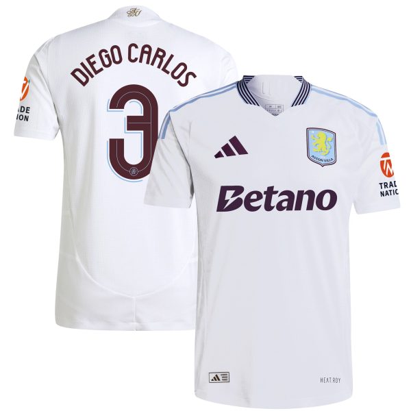 Aston Villa aston villa adidas away authentic shirt 2024-25 with diego carlos 3 cup printing Kits - Official Football Shirts & Training Gear