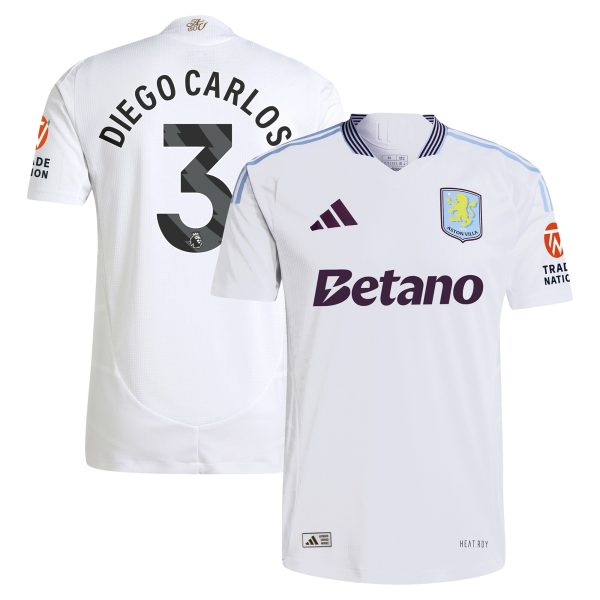 Aston Villa aston villa adidas away authentic shirt 2024-25 with diego carlos 3 printing Kits - Official Football Shirts & Training Gear