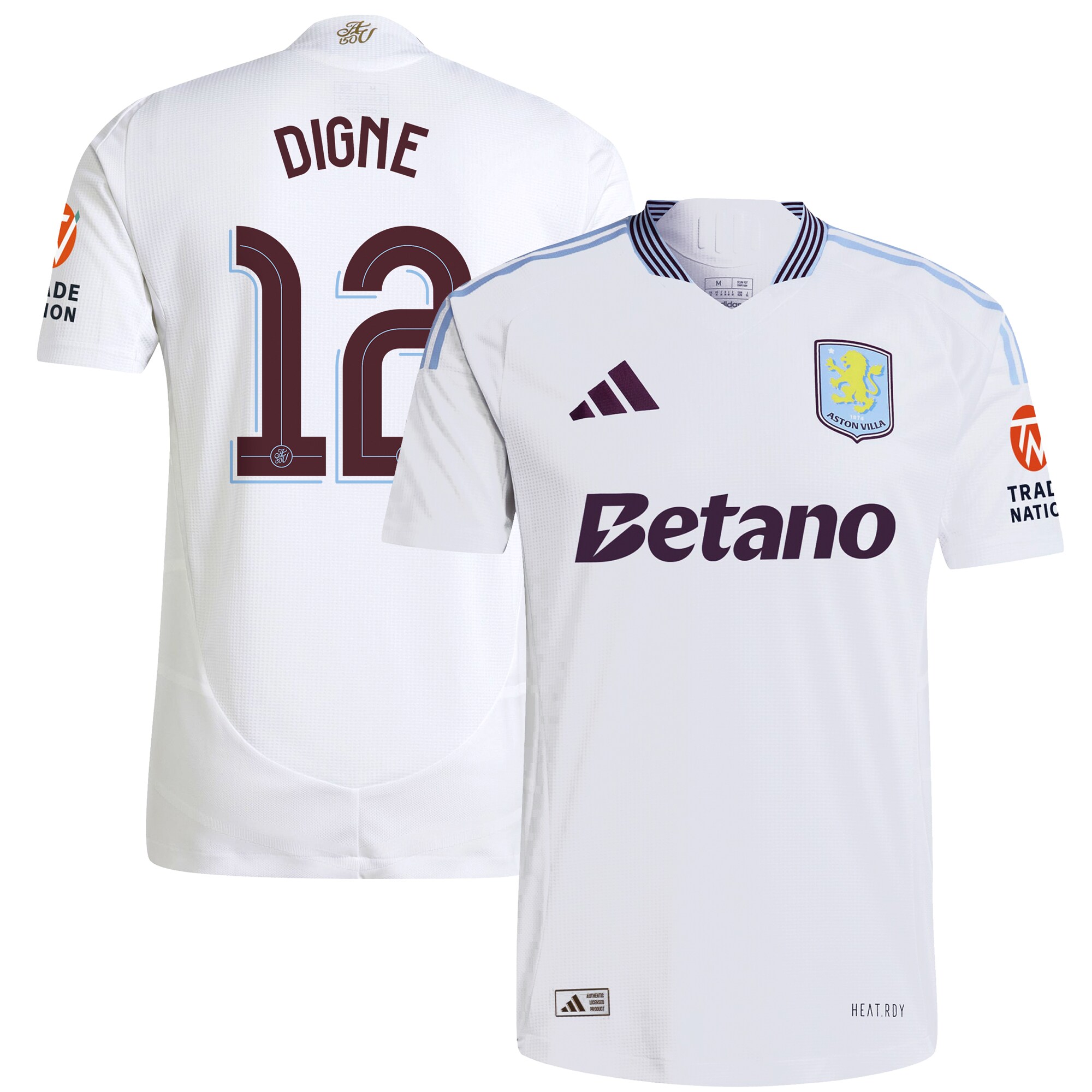 Aston Villa aston villa adidas away authentic shirt 2024-25 with digne 12 cup printing Kits - Official Football Shirts & Training Gear