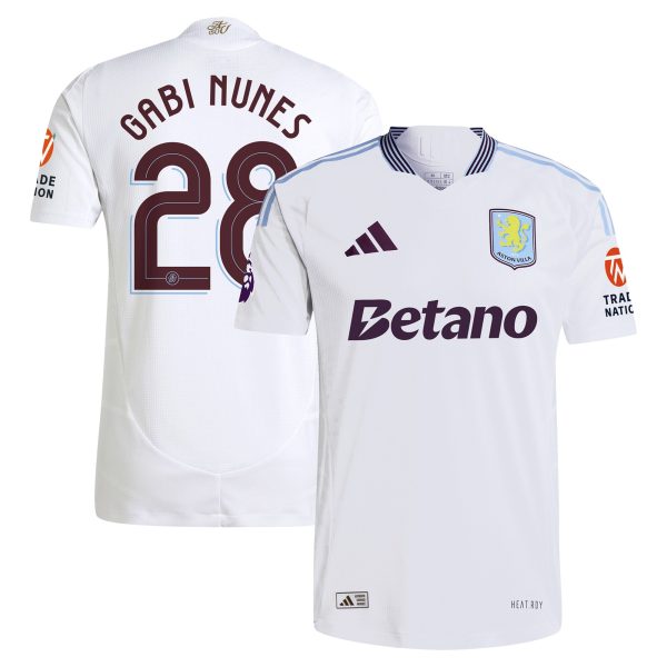 Aston Villa aston villa adidas away authentic shirt 2024-25 with gabi nunes 28 cup printing Kits - Official Football Shirts & Training Gear