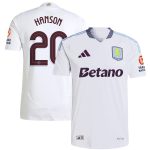 Aston Villa aston villa adidas away authentic shirt 2024-25 with hanson 20 cup printing Kits - Official Football Shirts & Training Gear