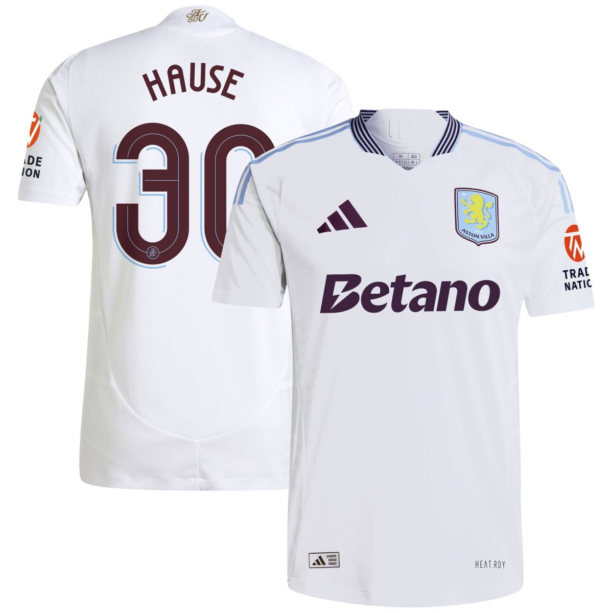 Aston Villa aston villa adidas away authentic shirt 2024-25 with hause 30 cup printing Kits - Official Football Shirts & Training Gear