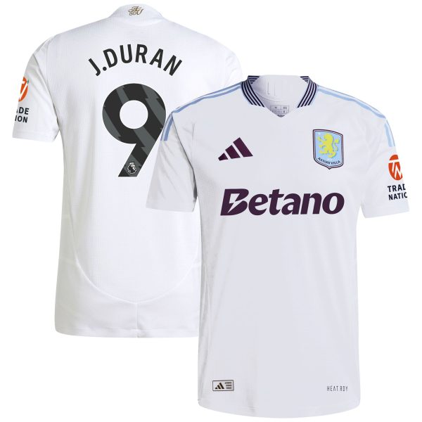 Aston Villa aston villa adidas away authentic shirt 2024-25 with j.duran 9 printing Kits - Official Football Shirts & Training Gear