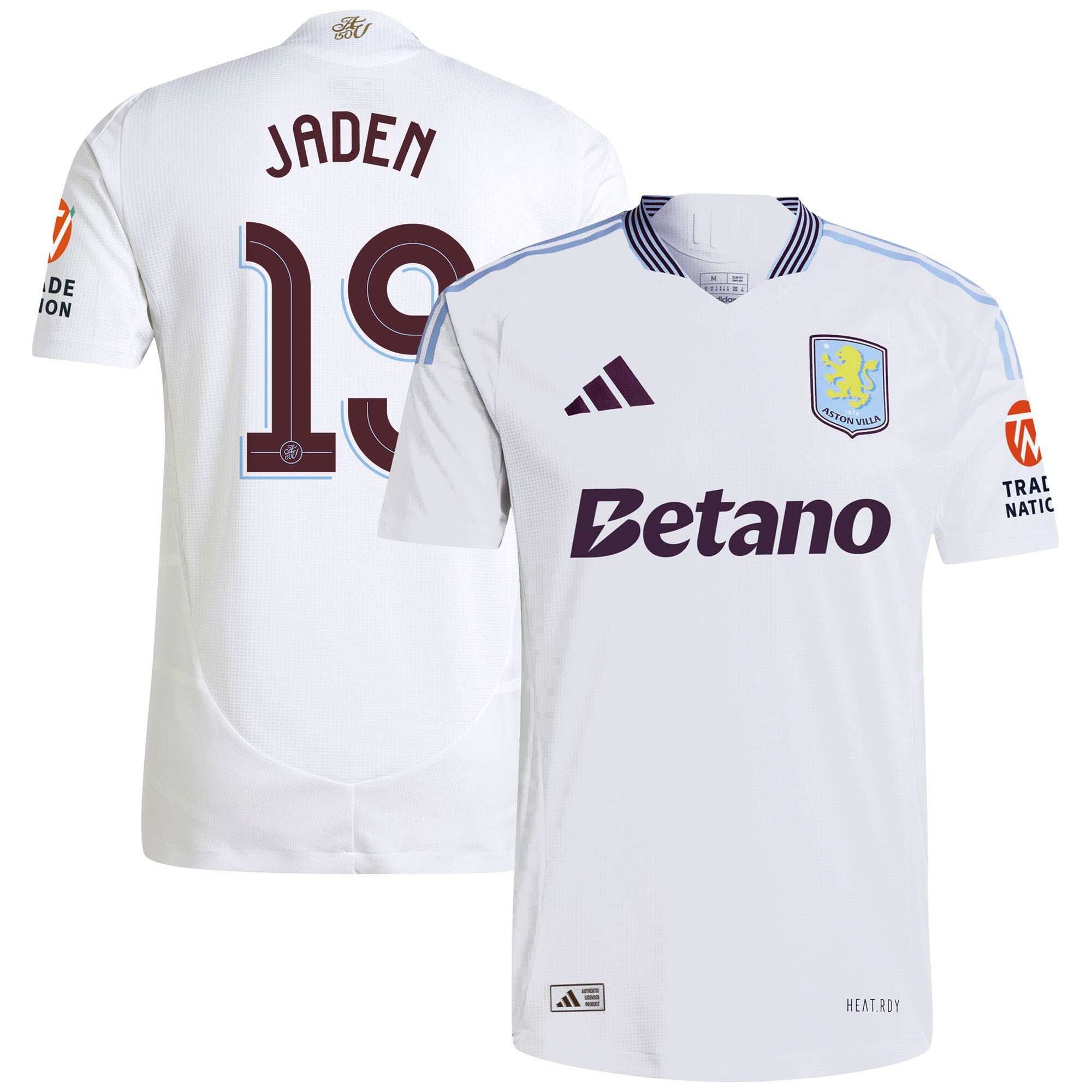 Aston Villa aston villa adidas away authentic shirt 2024-25 with jaden 19 cup printing Kits - Official Football Shirts & Training Gear