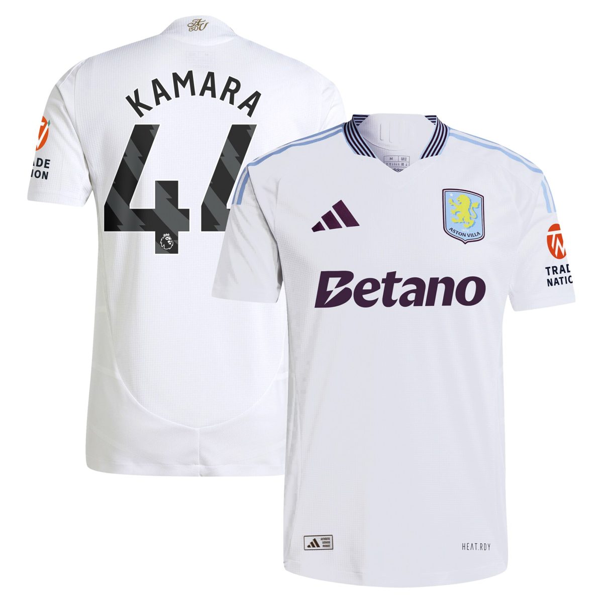 Aston Villa aston villa adidas away authentic shirt 2024-25 with kamara 44 printing Kits - Official Football Shirts & Training Gear