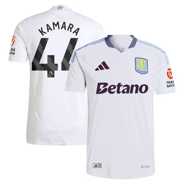 Aston Villa aston villa adidas away authentic shirt 2024-25 with kamara 44 printing Kits - Official Football Shirts & Training Gear