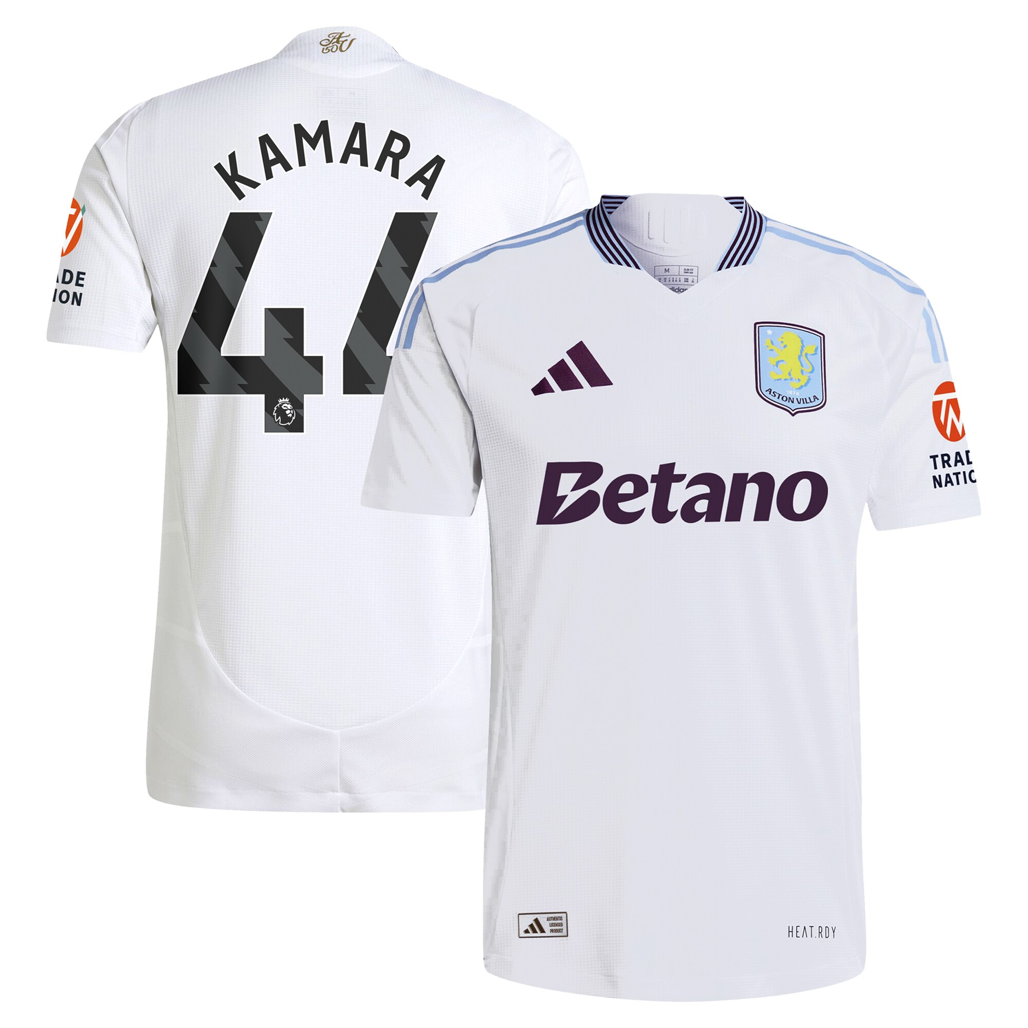 Aston Villa aston villa adidas away authentic shirt 2024-25 with kamara 44 printing Kits - Official Football Shirts & Training Gear