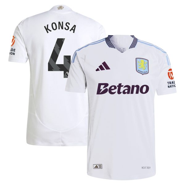 Aston Villa aston villa adidas away authentic shirt 2024-25 with konsa 4 printing Kits - Official Football Shirts & Training Gear
