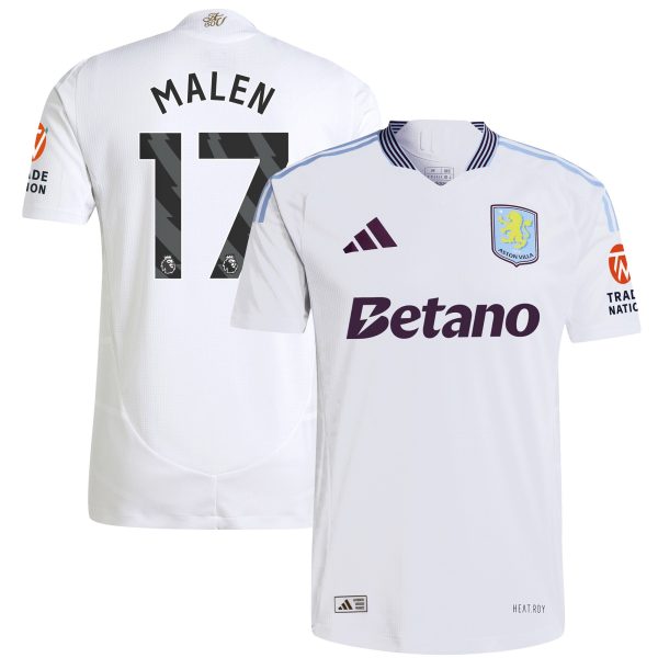 Aston Villa aston villa adidas away authentic shirt 2024-25 with malen 17 printing Kits - Official Football Shirts & Training Gear