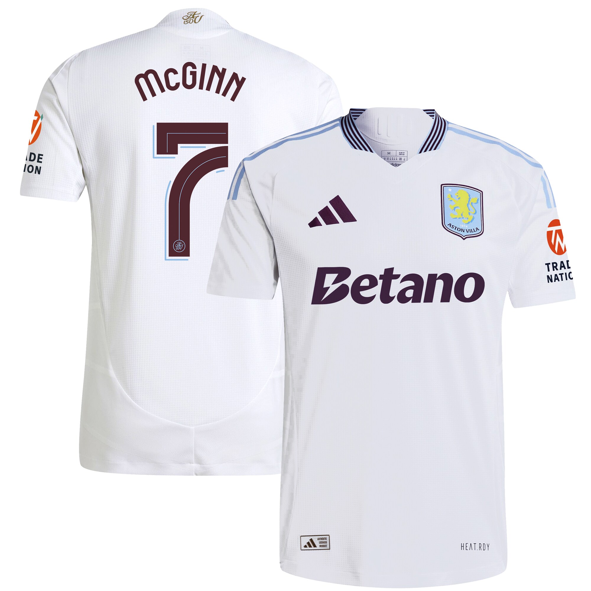 Aston Villa aston villa adidas away authentic shirt 2024-25 with mcginn 7 cup printing Kits - Official Football Shirts & Training Gear
