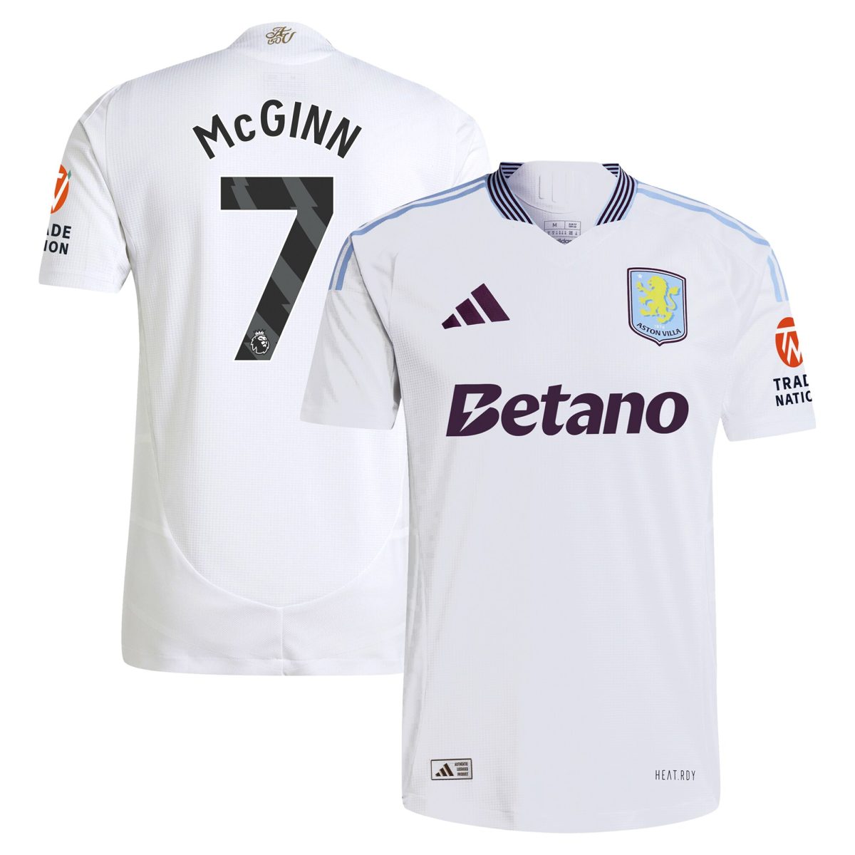 Aston Villa aston villa adidas away authentic shirt 2024-25 with mcginn 7 printing Kits - Official Football Shirts & Training Gear