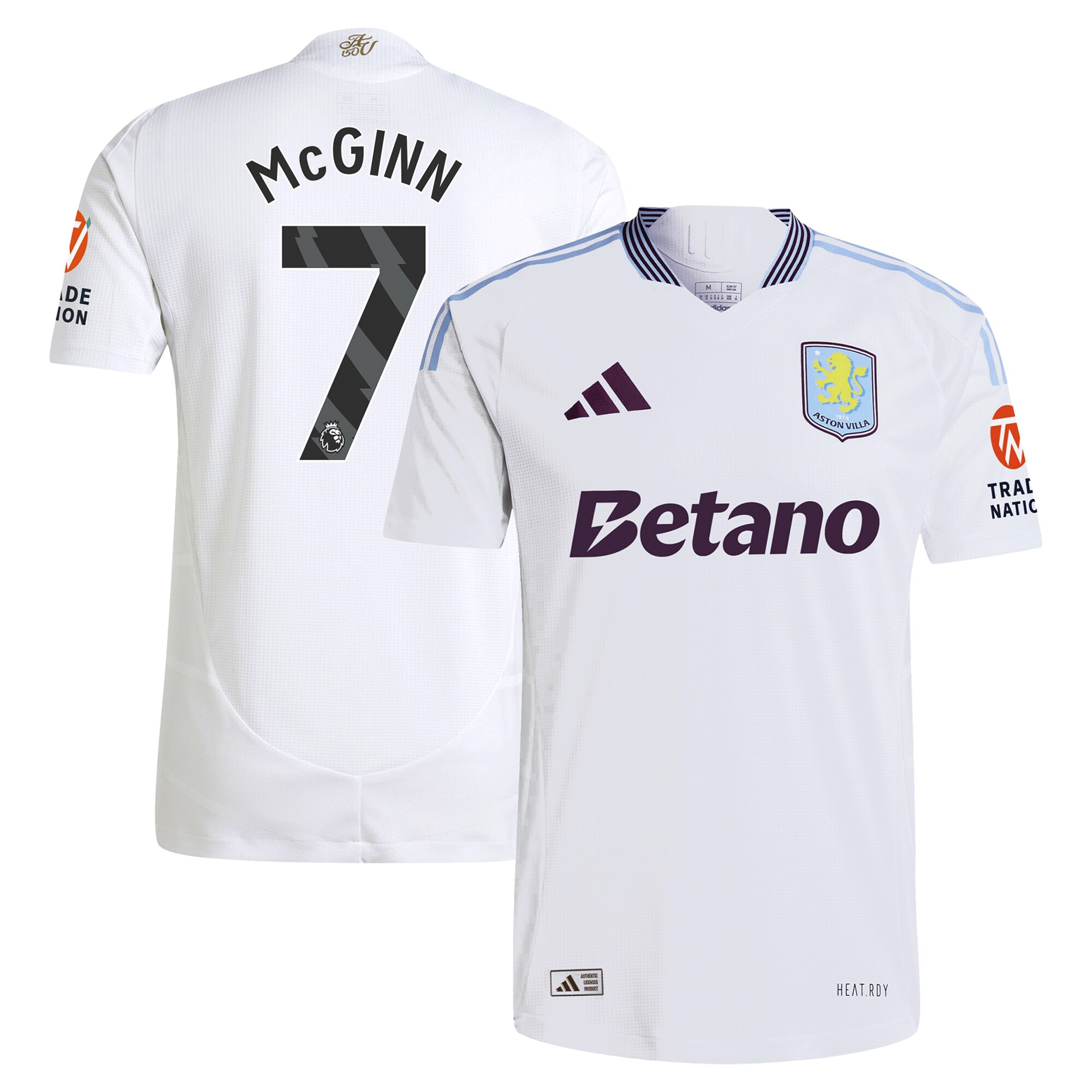 Aston Villa aston villa adidas away authentic shirt 2024-25 with mcginn 7 printing Kits - Official Football Shirts & Training Gear