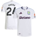 Aston Villa aston villa adidas away authentic shirt 2024-25 with onana 24 printing Kits - Official Football Shirts & Training Gear