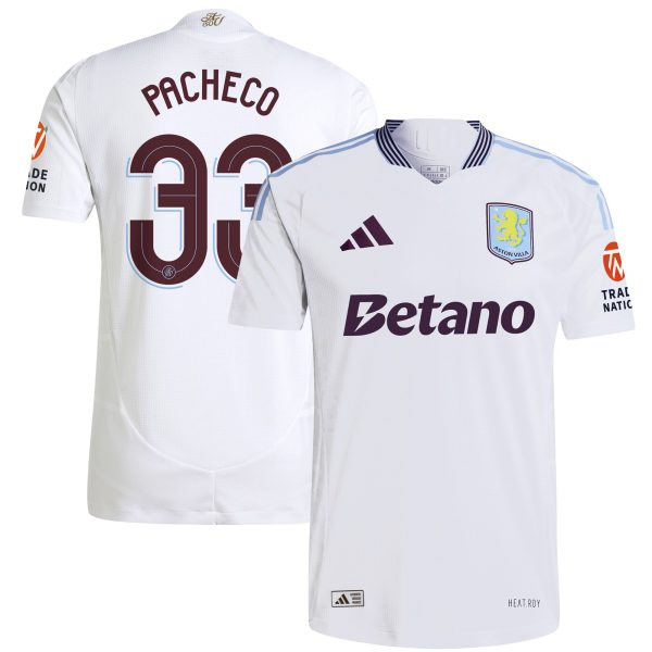 Aston Villa aston villa adidas away authentic shirt 2024-25 with pacheco 33 cup printing Kits - Official Football Shirts & Training Gear