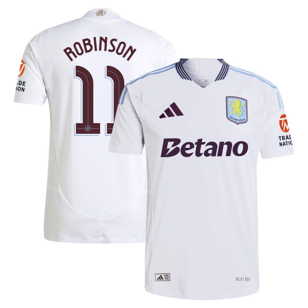 Aston Villa aston villa adidas away authentic shirt 2024-25 with robinson 11 cup printing Kits - Official Football Shirts & Training Gear