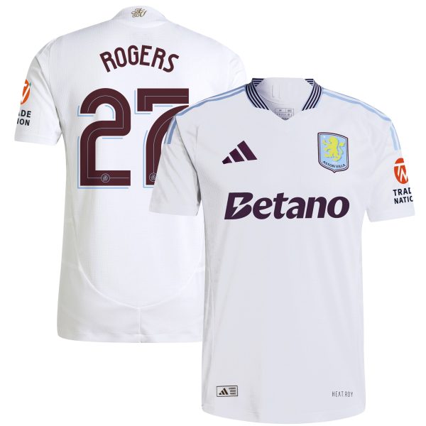 Aston Villa aston villa adidas away authentic shirt 2024-25 with rogers 27 cup printing Kits - Official Football Shirts & Training Gear