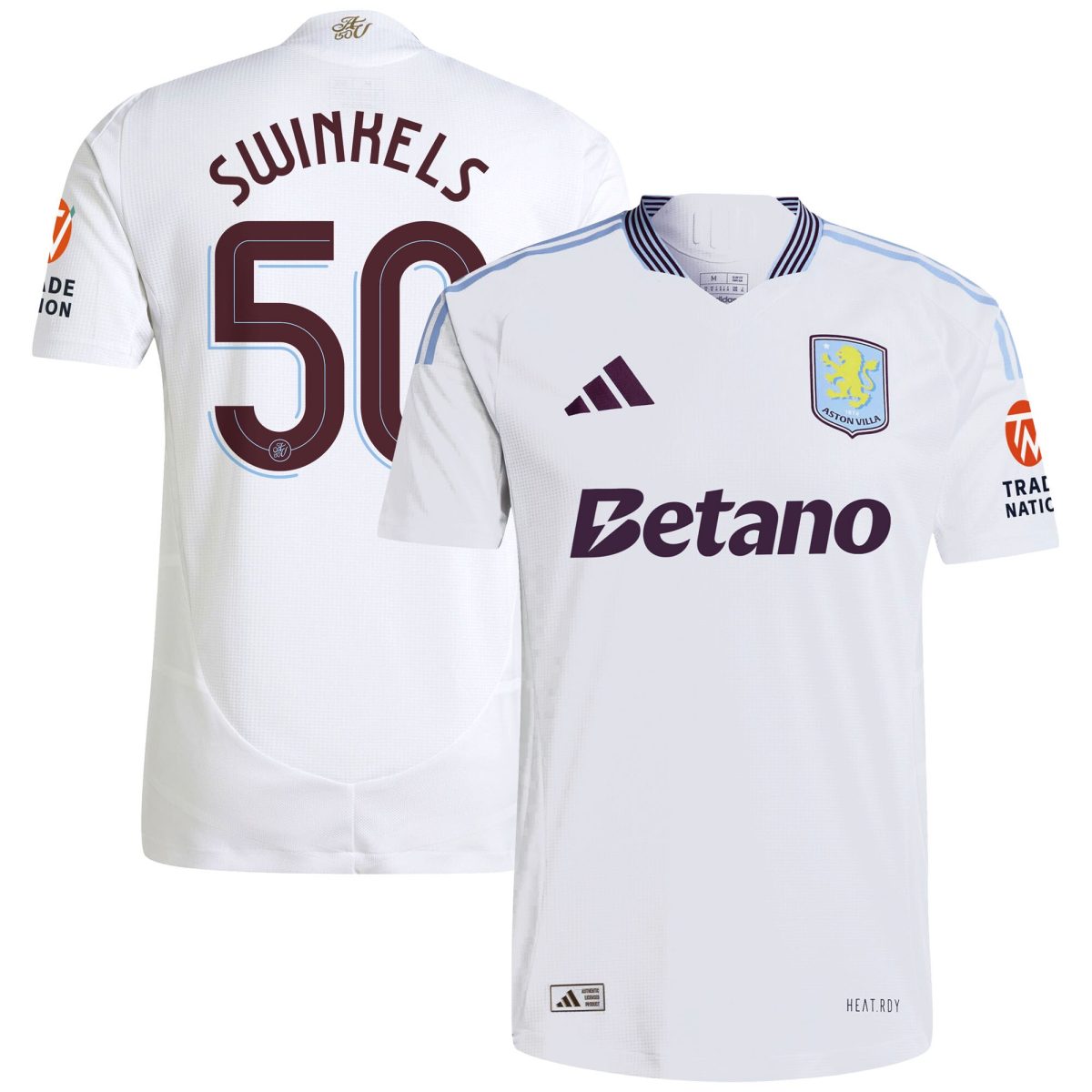 Aston Villa aston villa adidas away authentic shirt 2024-25 with swinkels 50 cup printing Kits - Official Football Shirts & Training Gear