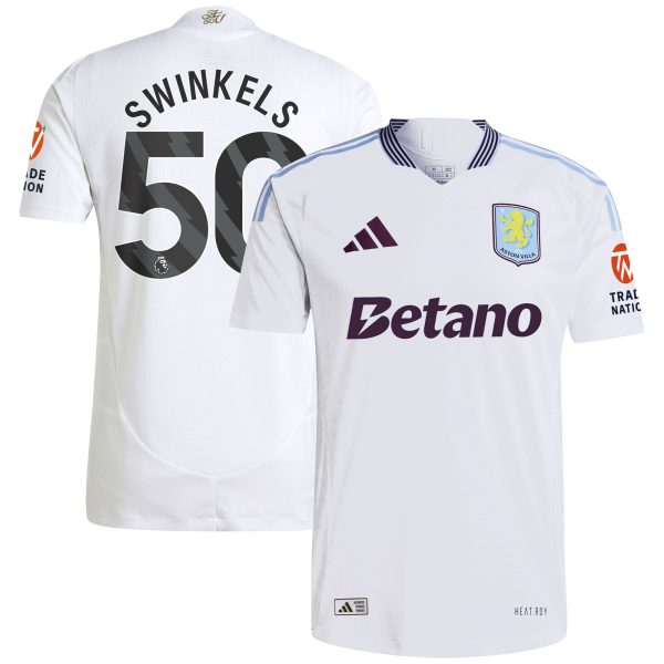 Aston Villa aston villa adidas away authentic shirt 2024-25 with swinkels 50 printing Kits - Official Football Shirts & Training Gear
