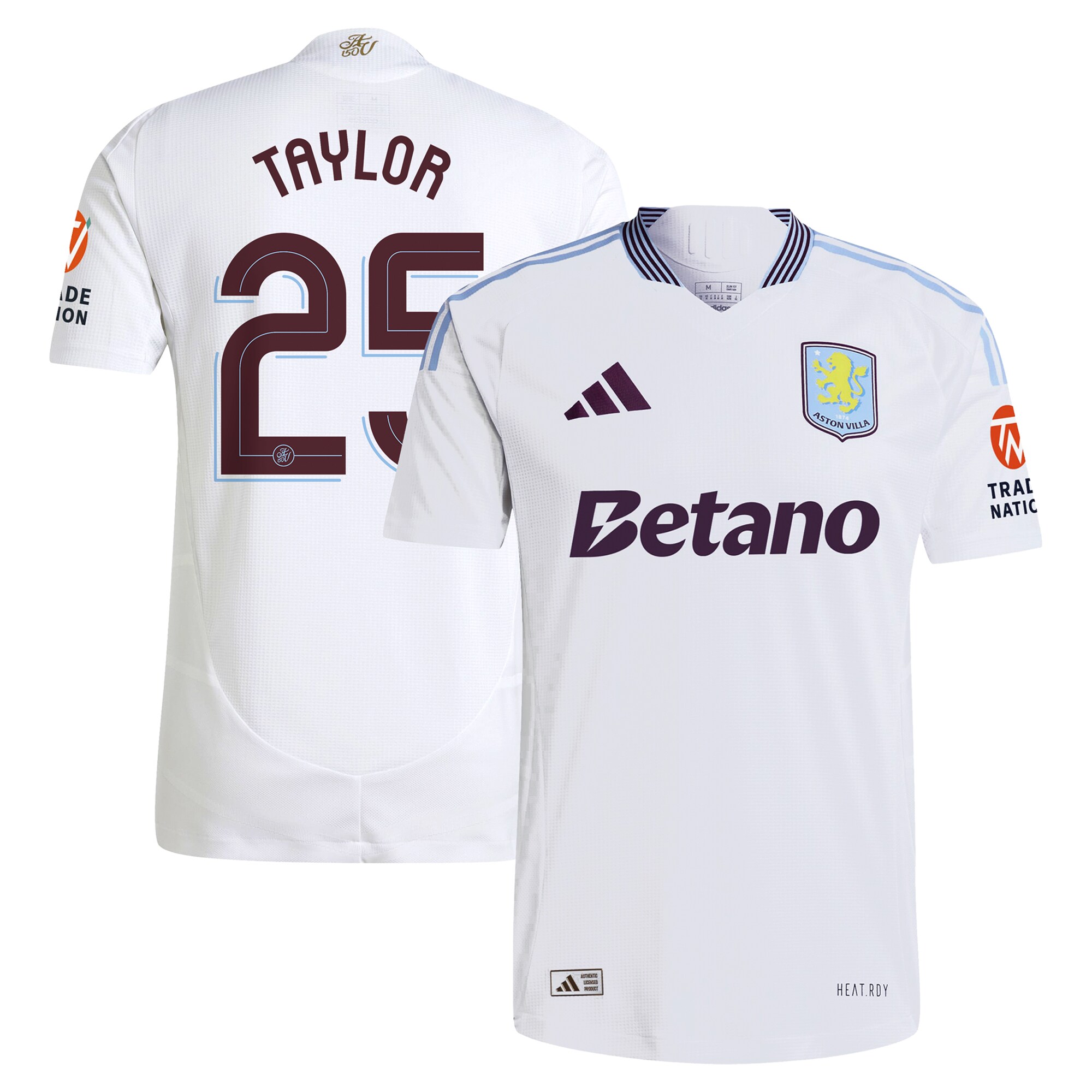 Aston Villa aston villa adidas away authentic shirt 2024-25 with taylor 25 cup printing Kits - Official Football Shirts & Training Gear