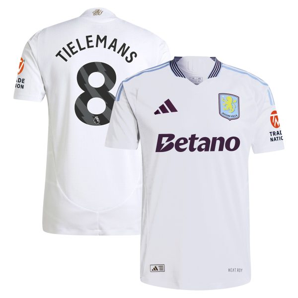 Aston Villa aston villa adidas away authentic shirt 2024-25 with tielemans 8 printing Kits - Official Football Shirts & Training Gear