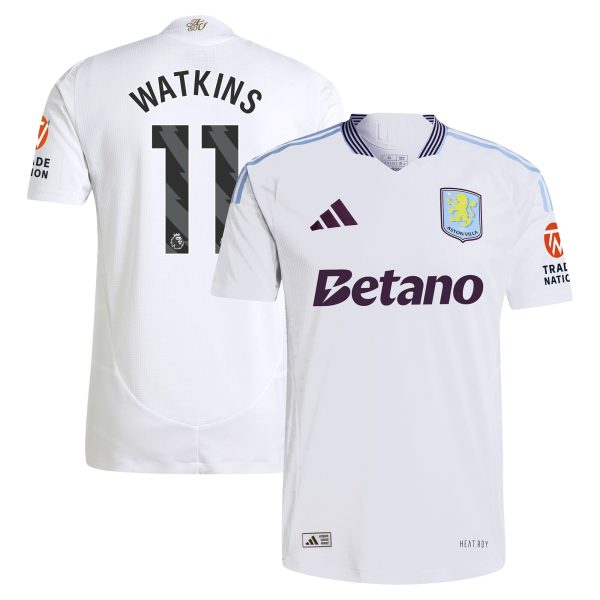 Aston Villa aston villa adidas away authentic shirt 2024-25 with watkins 11 printing Kits - Official Football Shirts & Training Gear